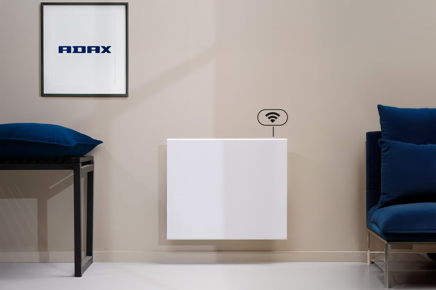 Конвектор ADAX Neo Compact с Wi-Fi управлением в интерьере